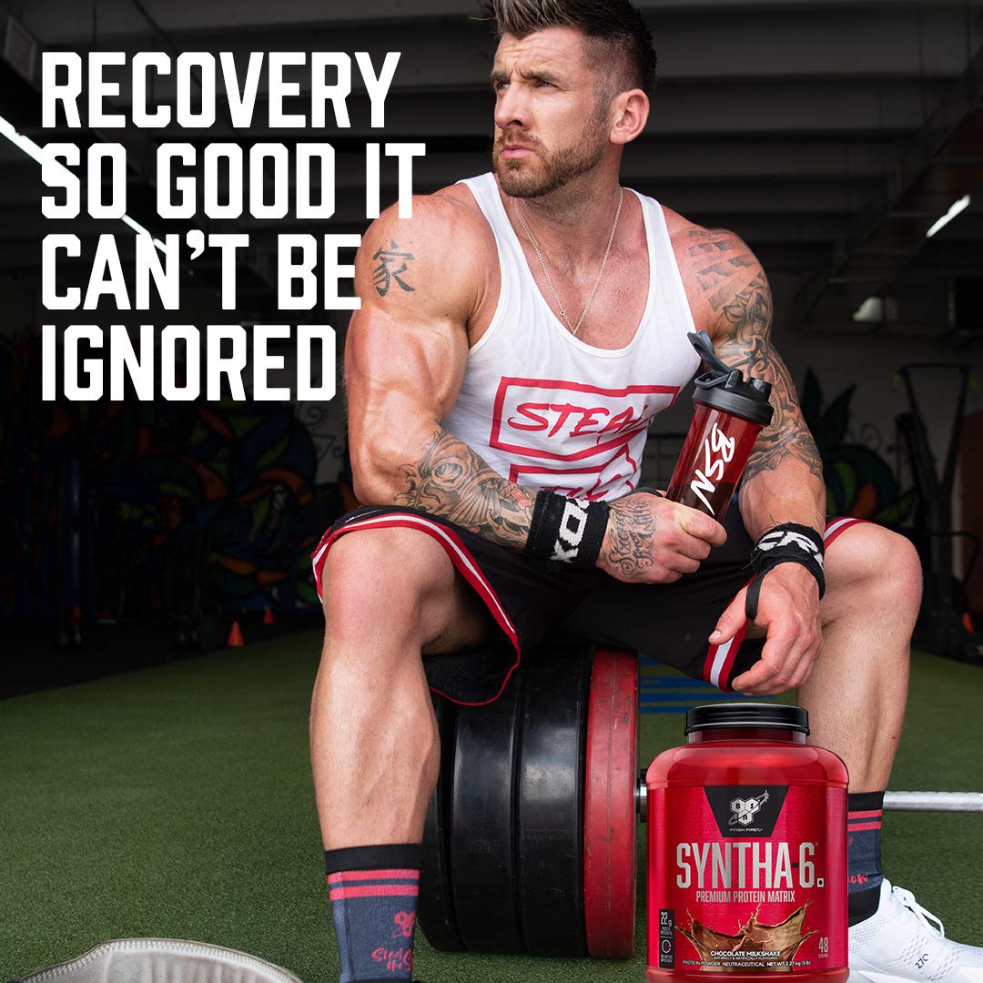 BSN Syntha 6 Protein Powder - 5 lbs, 2.27 kg (Chocolate Milkshake) - NutraC - Health &amp; Nutrition Store 