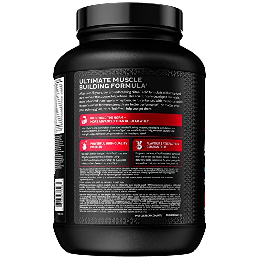 MuscleTech NitroTech Whey Protein With 3g Creatine 1.81 kg Milk Chocolate Flavour
