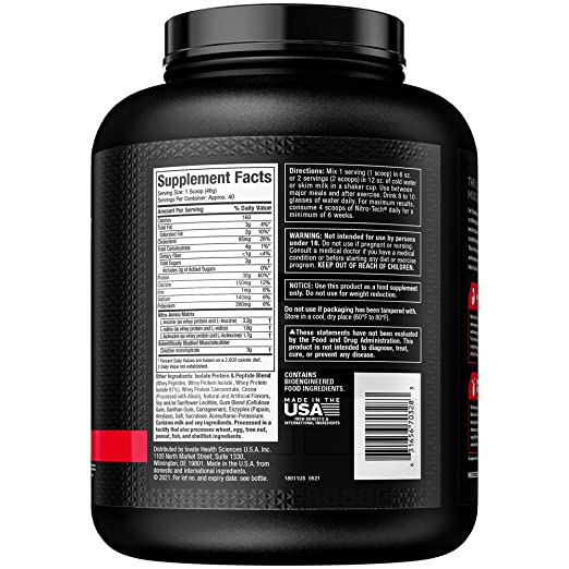 MuscleTech NitroTech Whey Protein With 3g Creatine 1.81 kg Milk Chocolate Flavour