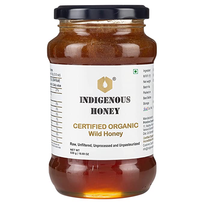 Indigenous Honey Raw Organic Wild Honey 530g