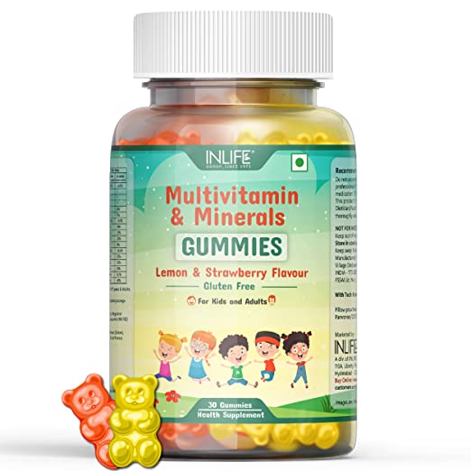 Inlife Multivitamin &amp; Minerals Gummies - Lemon &amp; Strawberry 30&#39;s