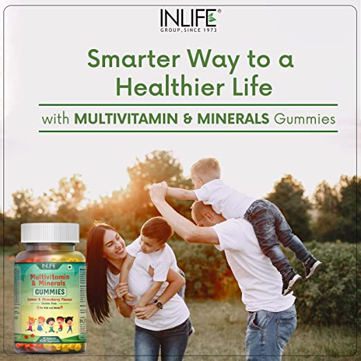 Inlife Multivitamin &amp; Minerals Gummies - Lemon &amp; Strawberry 30&#39;s