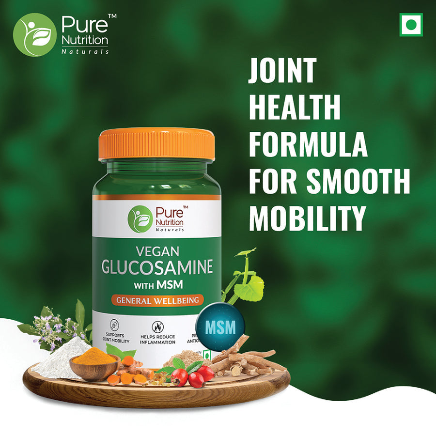 Pure Nutrition Vegan Glucosamine - 60 Veg Tablets - NutraC - Health &amp; Nutrition Store 