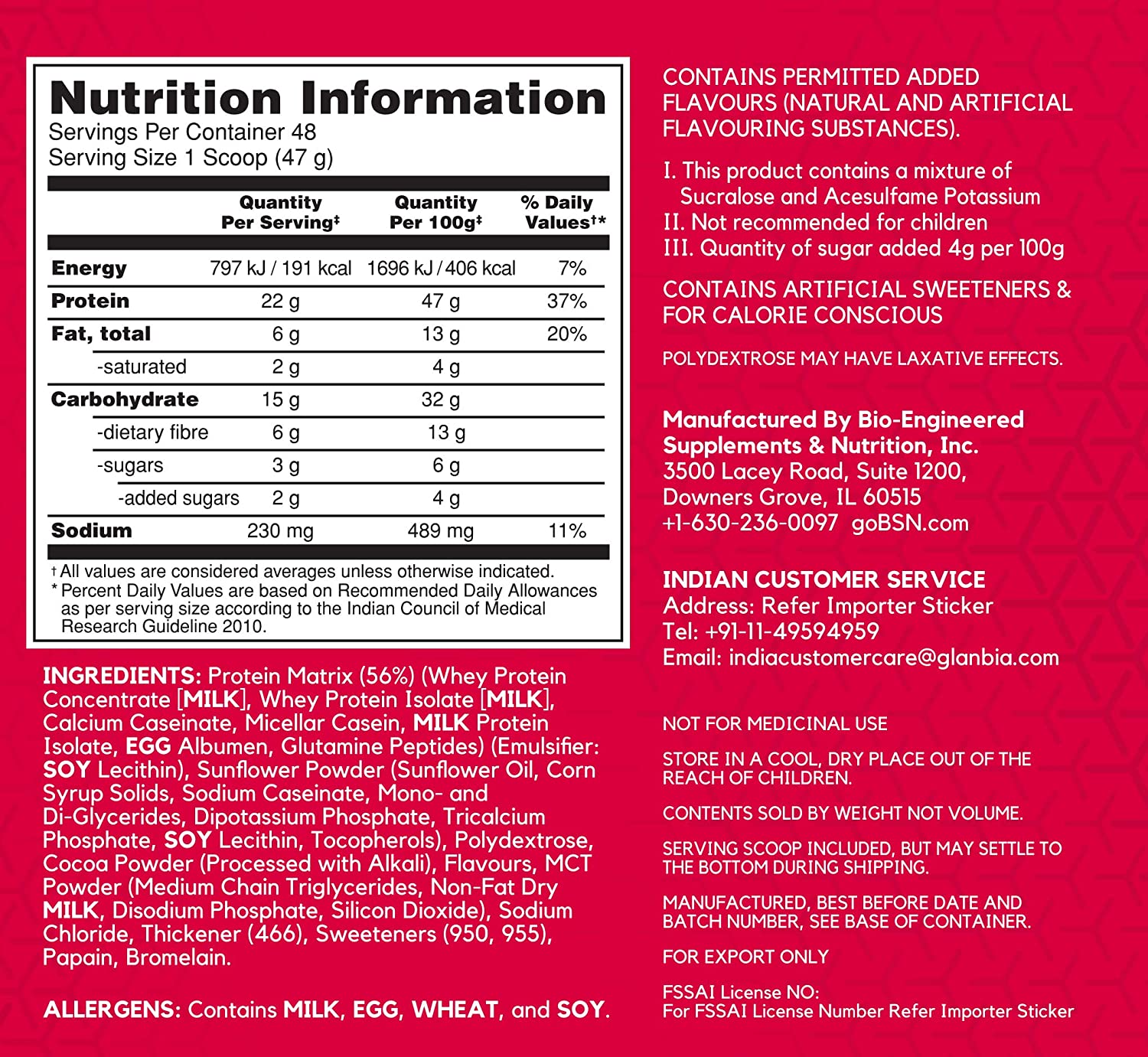 BSN Syntha 6 Protein Powder - 5 lbs, 2.27 kg (Chocolate Milkshake) - NutraC - Health &amp; Nutrition Store 