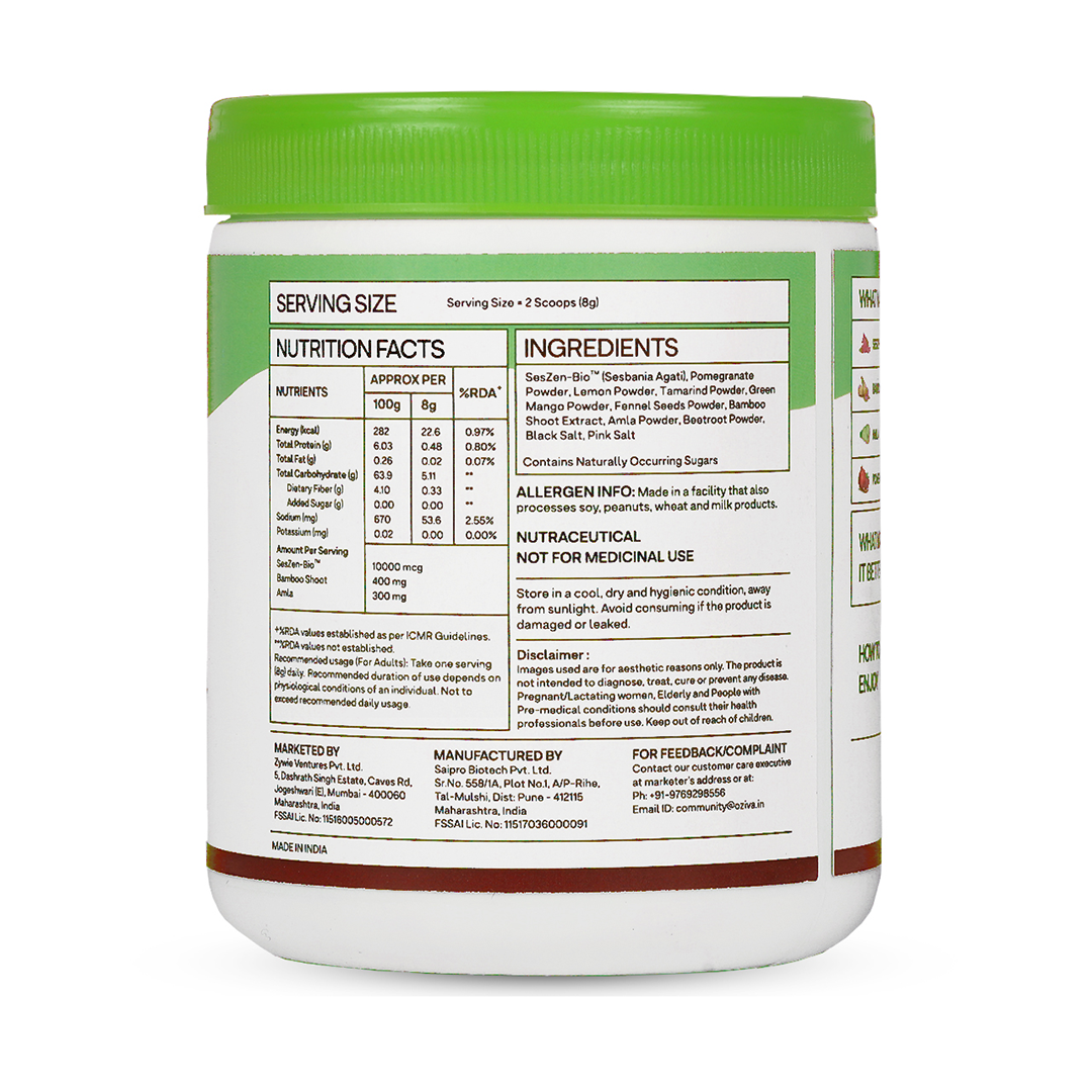 OZiva Plant Based Biotin. 10,000+ mcg (with Sesbania Agati, Bamboo Shoot, Amla &amp; more), 120 g - NutraC - Health &amp; Nutrition Store 
