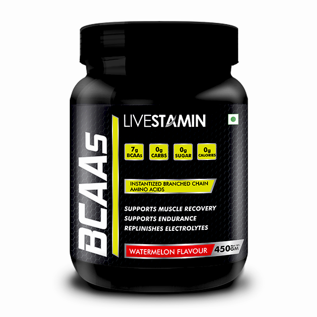 Livestamin BCAA Watermelon Flavour 400 Grams - NutraC - Health &amp; Nutrition Store 