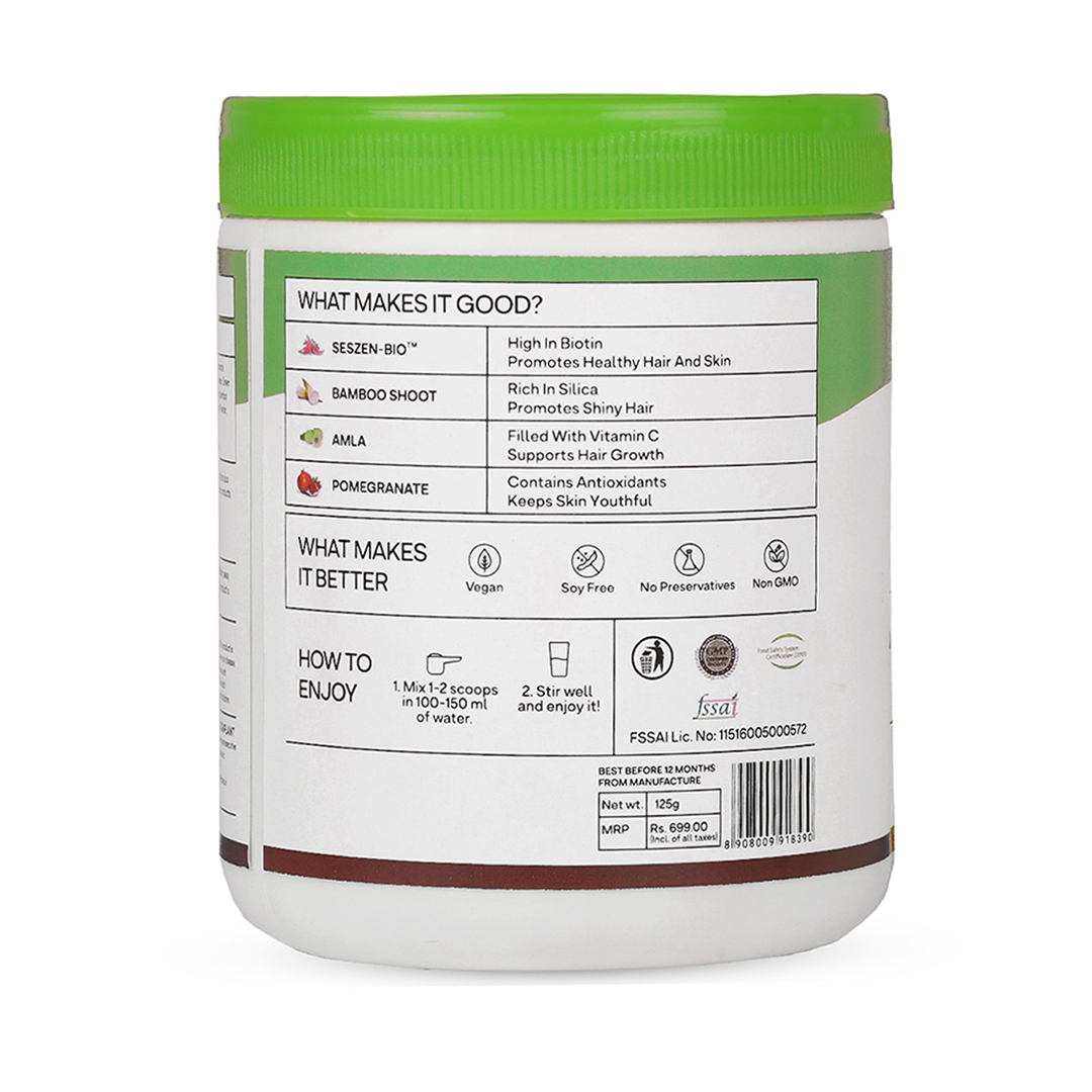 OZiva Plant Based Biotin. 10,000+ mcg (with Sesbania Agati, Bamboo Shoot, Amla &amp; more), 120 g - NutraC - Health &amp; Nutrition Store 