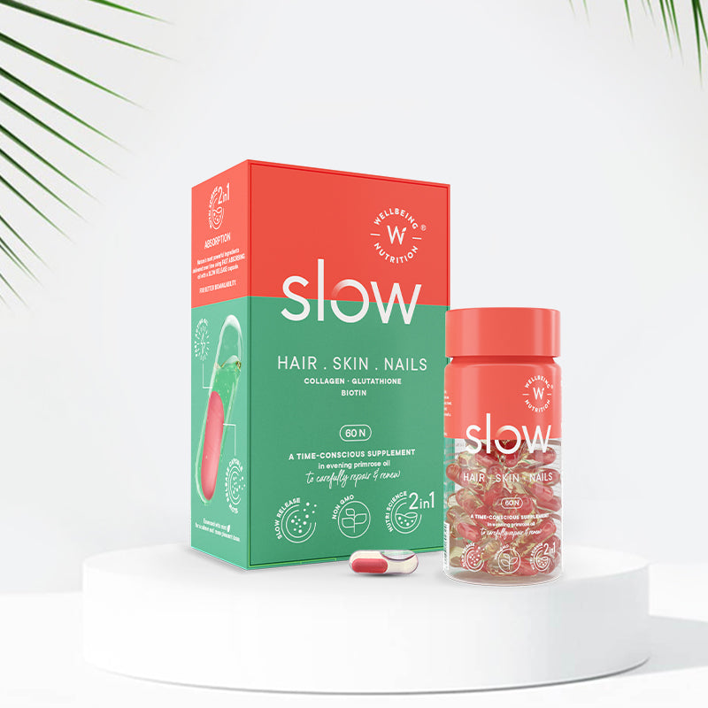 Wellbeing Slow Hair, Skin &amp; Nails 60 Capsules
