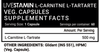 Livestamin L-Carnitine L-Tartrate 60 Capsules - NutraC - Health &amp; Nutrition Store 