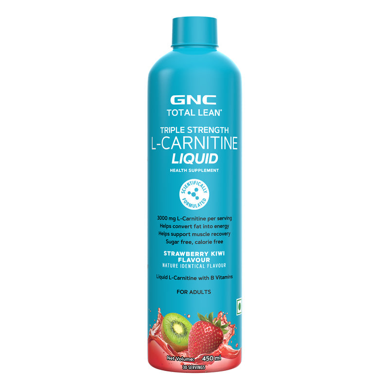 GNC Total Lean Triple Strength L-Carnitine Liquid 3000 mg- Converts Fat to Muscles
