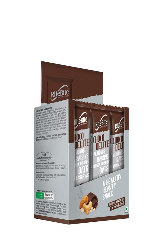 RiteBite Choco Delite Bars 480g - Pack of 12 - NutraC - Health &amp; Nutrition Store 