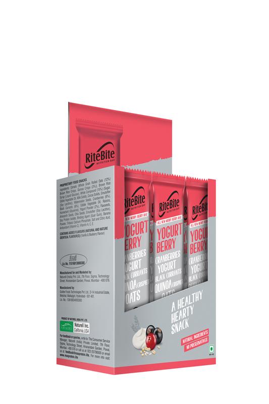 RiteBite Yoghurt Berry Bar 420g - Pack of 12 - NutraC - Health &amp; Nutrition Store 