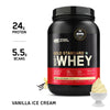 Optimum Nutrition (ON) Gold Standard 100% Whey Protein Powder - 2 lbs, 907 g (Vanilla Ice Cream)