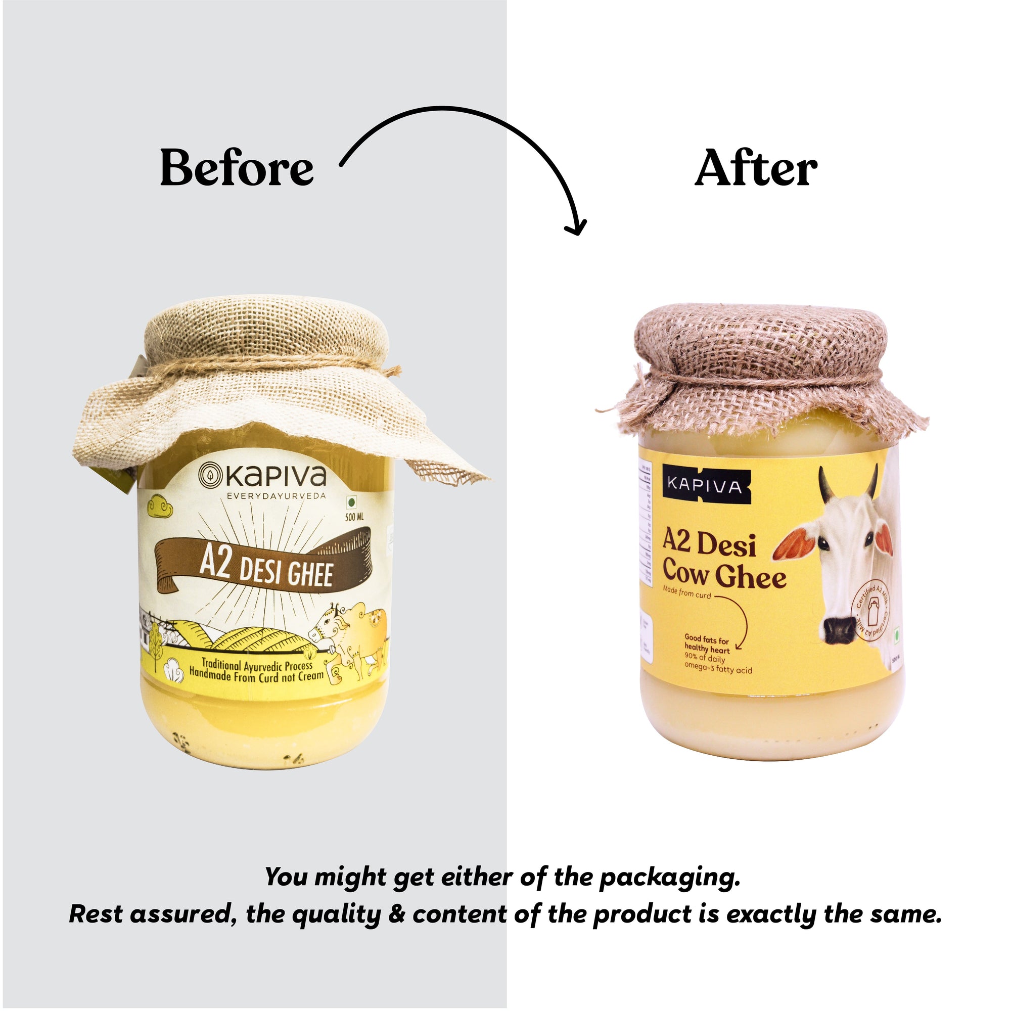 KAPIVA A2 DESI GHEE 500GMS - NutraC - Health &amp; Nutrition Store 