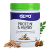OZiva Protein &amp; Herbs, Men - Whey Protein with Ayurvedic Herbs &amp; Multivitamins 500g - NutraC - Health &amp; Nutrition Store 