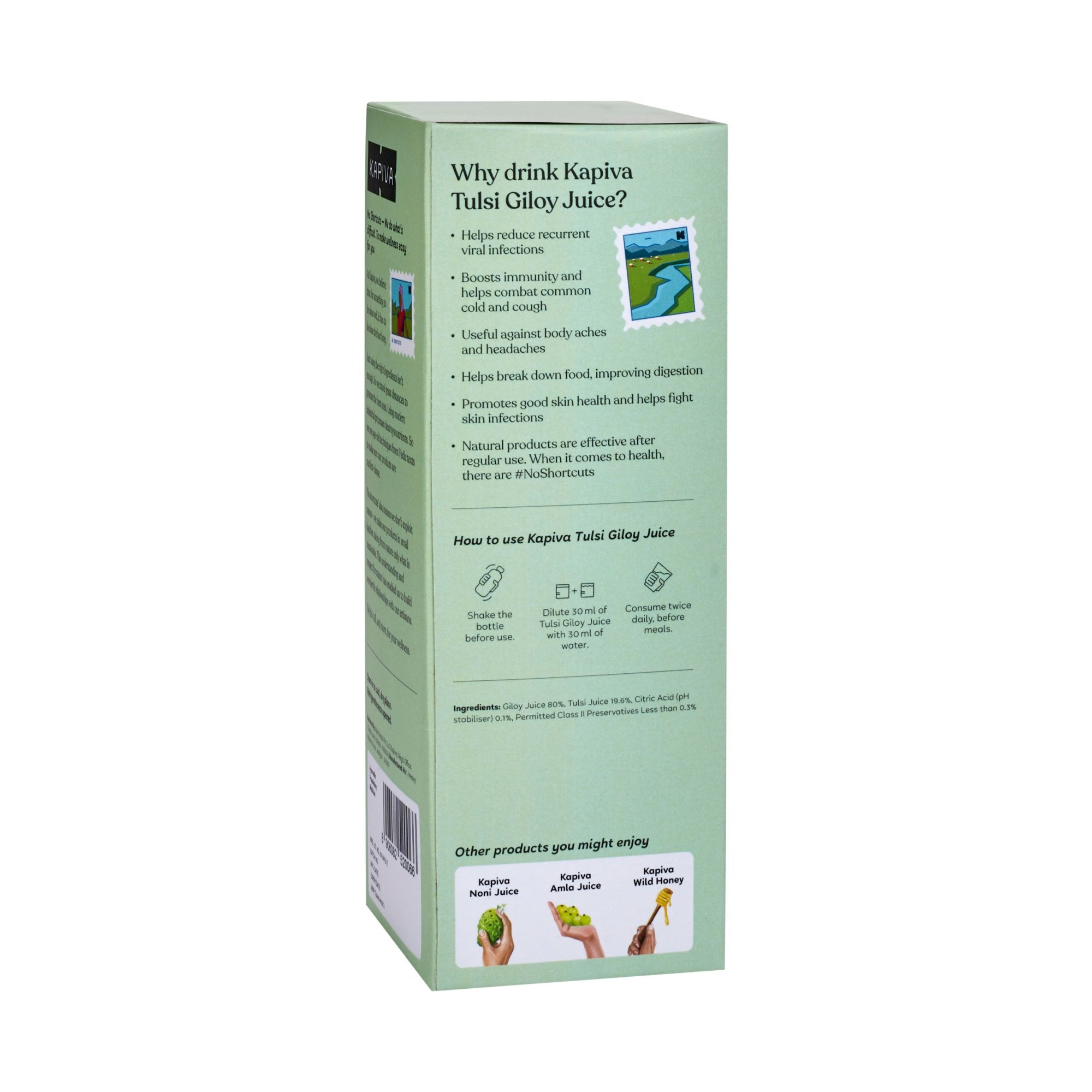 KAPIVA TULSI GILOY JUICE 1 L - NutraC - Health &amp; Nutrition Store 