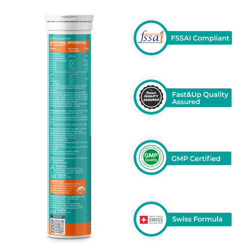 FAST&amp;UP FORTIFY - CALCIUM + D3 + MG + VIT. K2 20  Effervescent tablets