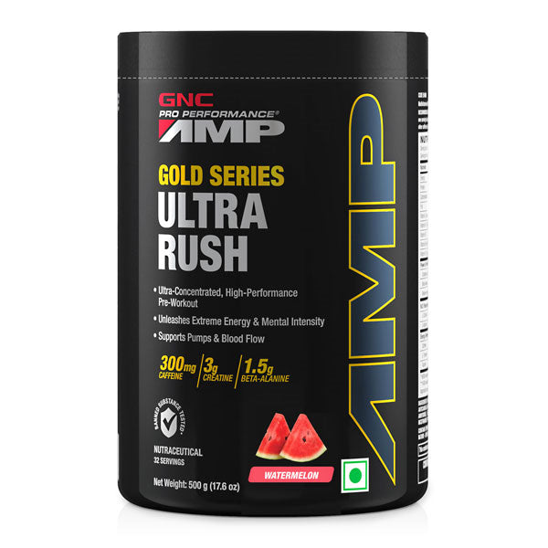 GNC Pro Performance AMP Gold Series Ultra Rush - 500gm (Watermelon) 30 Serving