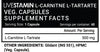 Livestamin L-Carnitine L-Tartrate 60 Capsules - NutraC - Health &amp; Nutrition Store 