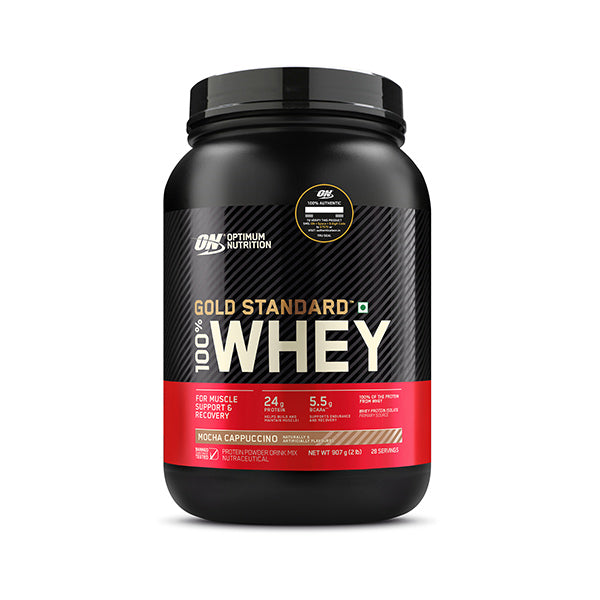 Optimum Nutrition (ON) Gold Standard 100% Whey Protein Powder - 2 lbs, 907 g (Mocha Cappuccino)