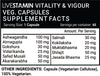 Livestamin Vitality Vigour 60 Capsules - NutraC - Health &amp; Nutrition Store 